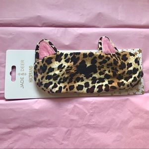 Jade & Deer Leopard Print Hairband (NWT)